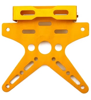 PORTAPLACA ABATIBLE TIPO ESTRELLA DORADO
