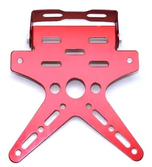 PORTAPLACA ABATIBLE TIPO ESTRELLA ROJO
