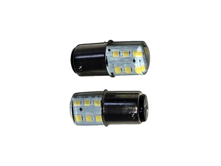 BOMBI STOP 12V JGO LED GEL BLANCA CON FLASHEO (2PCS)