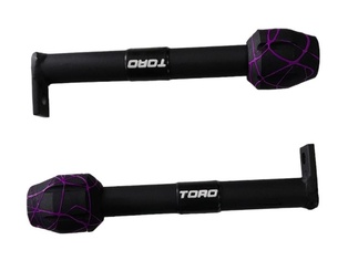 DEFENSA TORO TAPON NEGRO LINEAS MORADAS