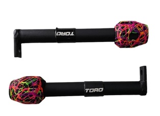 DEFENSA TORO TAPON NEGRO LINEAS MULTICOLORES