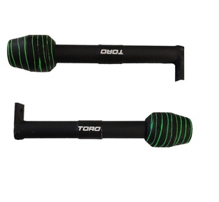 DEFENSA TORO TAPON NEGRO LINEAS VERDES ONDULADAS