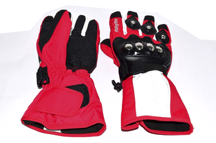 GUANTES IMPERMEABLES TALLA "L" COLOR ROJO BLANCO