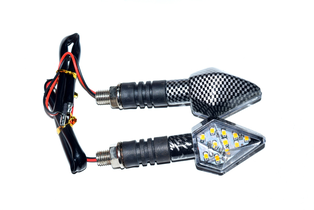 PIDE VIA LED JGO CARBON CON LUZ AMBAR