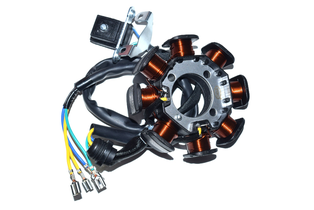 PLANTA IT FT180\200 RT180 (KEWAY RK125) VORTEX200  (HAOJUE DM125) 8 BOBINAS DE CARGA AKT150 (ZETONA-200)(ROCKETMAN 250) C 32MM 88MM 3 HOYOS
