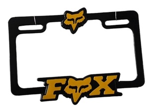 PORTAPLACA FOX 3D AMARILLO