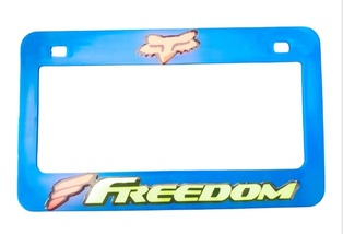 PORTAPLACA FREEDOM AZUL