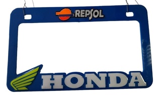 PORTAPLACA HONDA COLOR AZUL