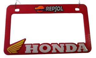 PORTAPLACA HONDA COLOR ROJO