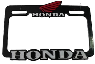 PORTAPLACA NEGRO HONDA 3D