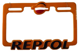 PORTAPLACA NEGRO REPSOL 3D