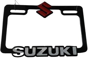 PORTAPLACA NEGRO SUZUKI 3D