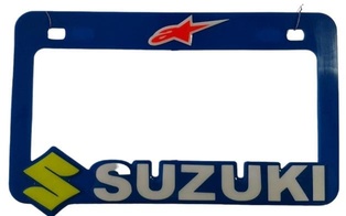 PORTAPLACA SUZUKI AZUL