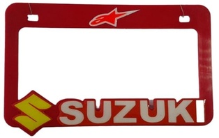 PORTAPLACA SUZUKI ROJO