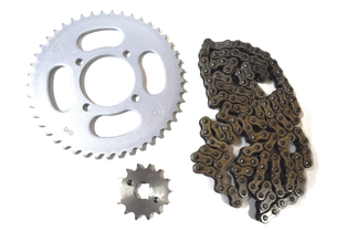 SPROCKET KIT Y 45T+14T+428H-120L YBR125 SPITZER150  (C 64MM D/H 80MM 4H/8MM)