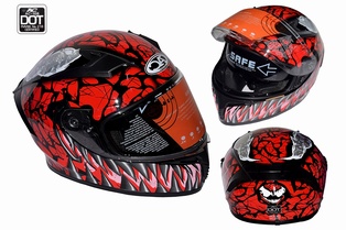 CASCO 108 INTEGRAL L DOT VENOM ROJO\NEGRO