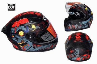 CASCO 108 INTEGRAL L DOT ZOMBIE NEGRO MATE\GRIS