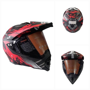 CASCO 128 CROSS M DOT NEGRO\ROJO MATE