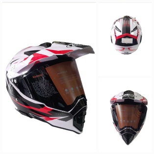 CASCO 128 CROSS L DOT BLANCO NEGRO