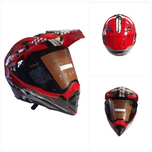 CASCO 128 CROSS L DOT ROJO NEON 22