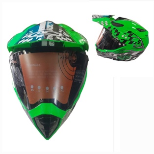 CASCO 128 CROSS L DOT VERDE NEON 23