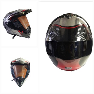 CASCO 128 CROSS M DOT NEGRO\ROJO