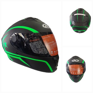 CASCO 111 INTEGRAL L DOT NEGRO/VERDE MATE ESTRELLA