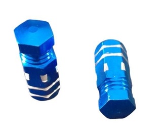 TAPON VALVULA HEXAGONAL AZUL (JGO 2 PCS)