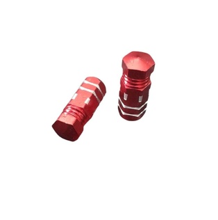 TAPON VALVULA HEXAGONAL ROJO (JGO 2 PCS)