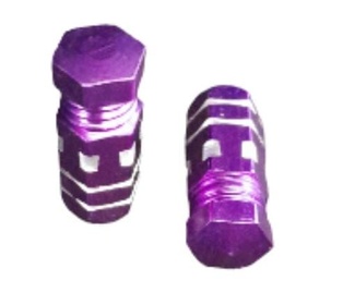 TAPON VALVULA HEXAGONAL VIOLETA (JGO 2 PCS)